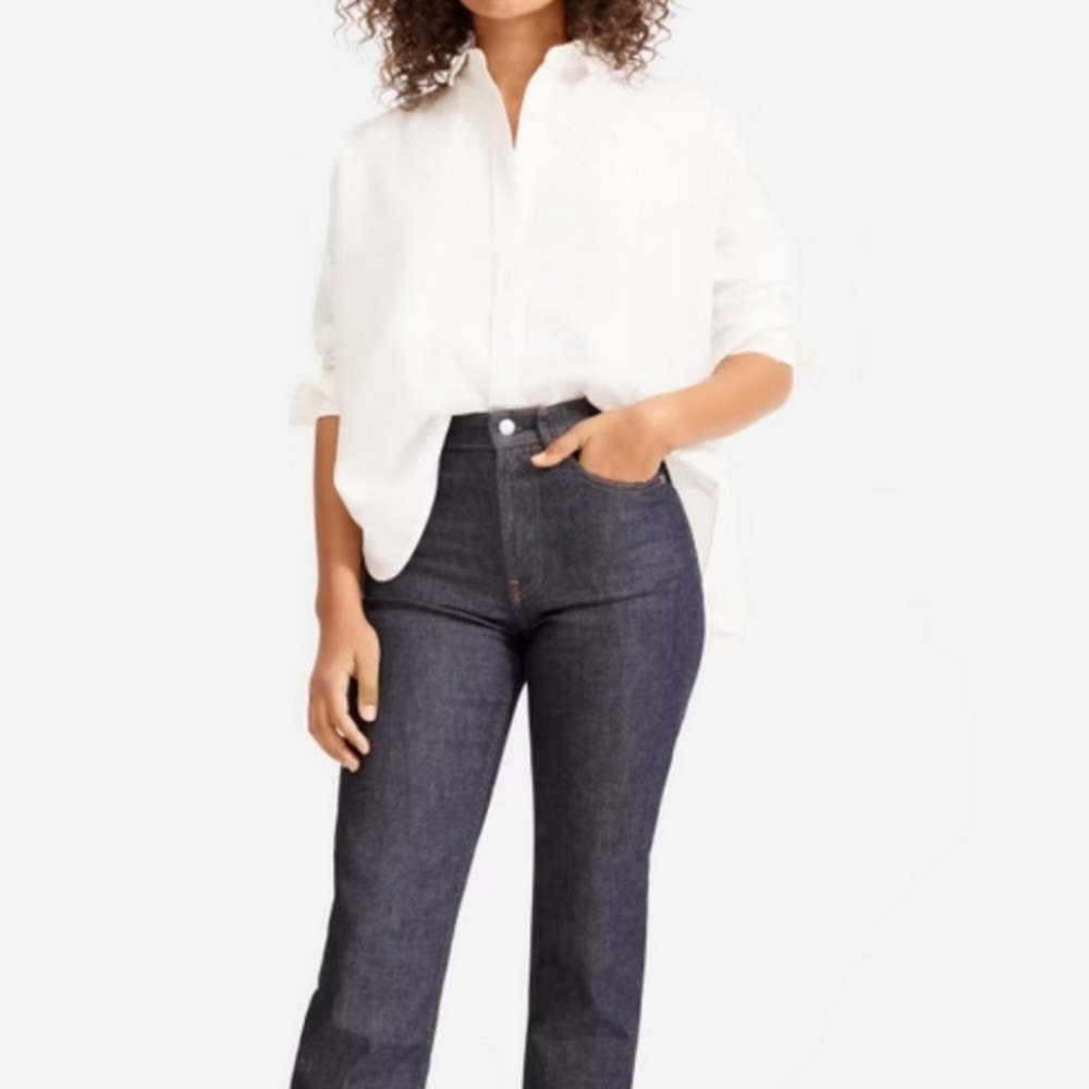 Everlane | High Rise Straight Jean Dark Wash Denim sz 26